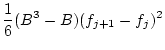 $\displaystyle \frac{1}{6}(B^3-B)(f_{j+1} - f_j)^2$