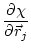 $\displaystyle \frac{\partial \chi}{\partial \vec{r}_j}$