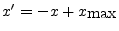 $ x' = -x + x_{\mbox{max}}$