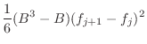 $\displaystyle \frac{1}{6}(B^3-B)(f_{j+1} - f_j)^2$